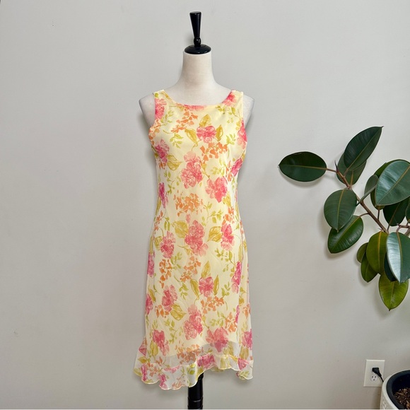 Alyn Paige Dresses & Skirts - Alyn Paige Y2K Floral Fairy Midi Chiffon Dress